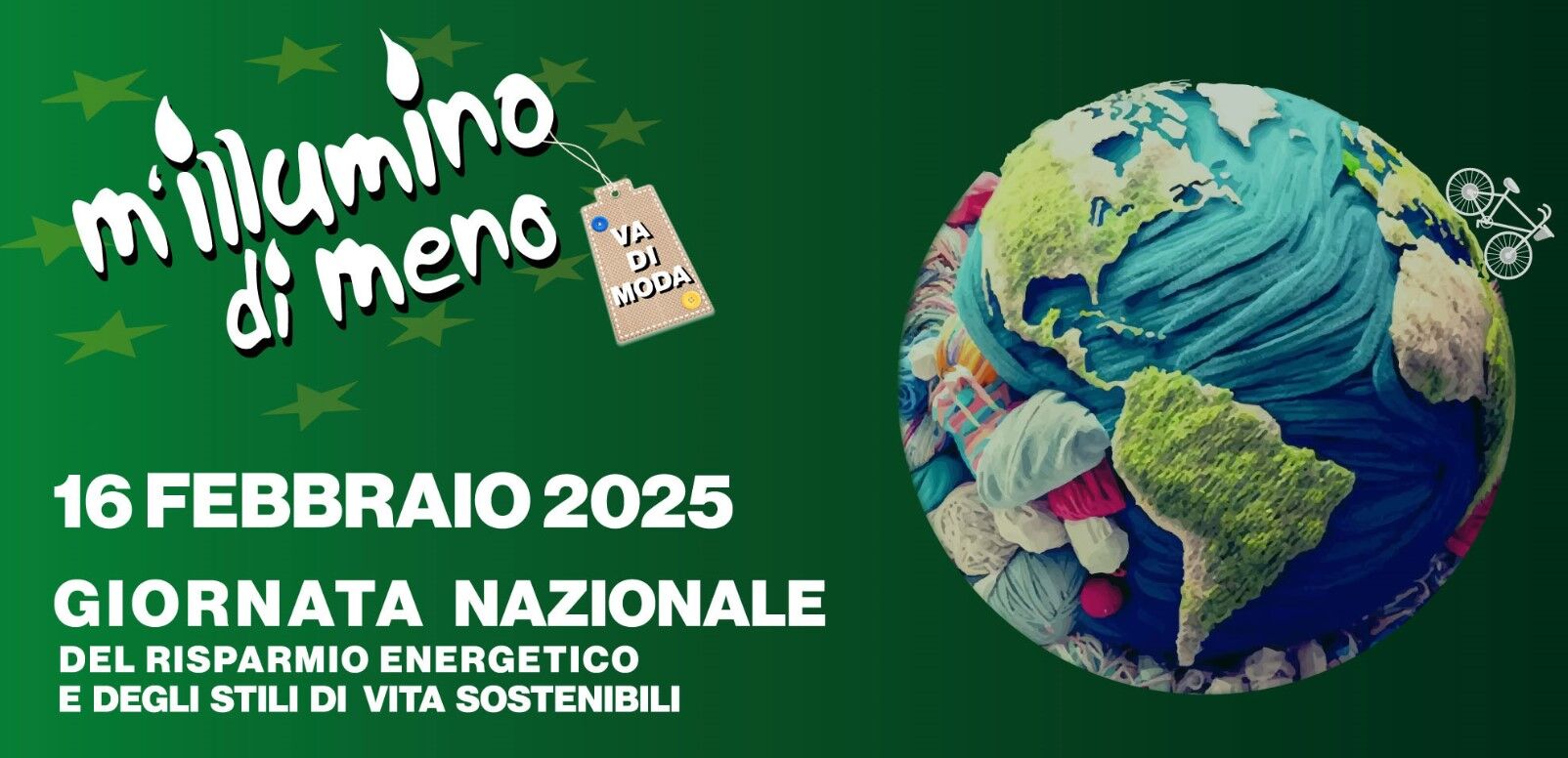 M’illumino di Meno  - Giornata nazionale del risparmio energetico e degli stili di vita sostenibili - 16 febbraio 2025